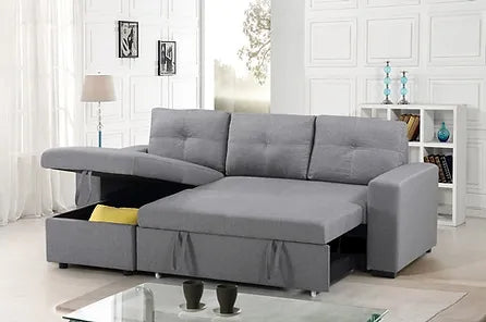 Sectional sofa with pullout sofa bed