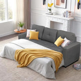 Sectional sofa with pullout sofa bed