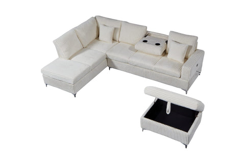 2620 SECTIONAL SET-(BEIGE)