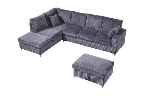 2620-SECTIONAL SET.(GREY)