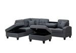 1311 Sectional Sofa with Drop Tray and FREE Ottoman Storage