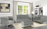 Elenora Contemporary Design Velvet Plush 3 Pc Sofa Set