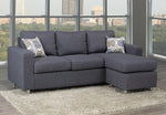 Hovis Reversible Sectional Sofa with Chrome Legs