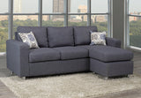 Hovis Reversible Sectional Sofa with Chrome Legs