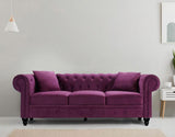 Valencia Abruzzo Velvet Chesterfield Sofa