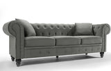 Valencia Abruzzo Velvet Chesterfield Sofa