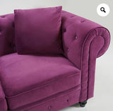 Valencia Abruzzo Velvet Chesterfield Sofa