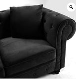 Valencia Abruzzo Velvet Chesterfield Sofa