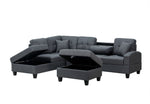 1311 Sectional Sofa with Drop Tray and FREE Ottoman Storage