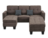 Hvar Brown Sectional Sofa with FREE Ottoman
