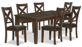 X-cross Solid Wood 7 Pc Dinner Set