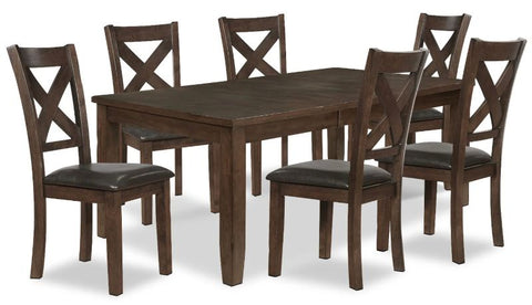 X-cross Solid Wood 7 Pc Dinner Set