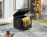 Remy Velvet Storage Ottoman