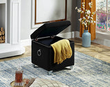 Remy Velvet Storage Ottoman