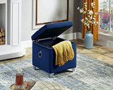 Remy Velvet Storage Ottoman