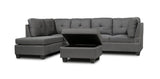 2327 GREY SECTIONAL REVERSIBLE CHASE