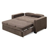 Java Contemporary Style Pull-Out Sofa Bed with Creme Piping